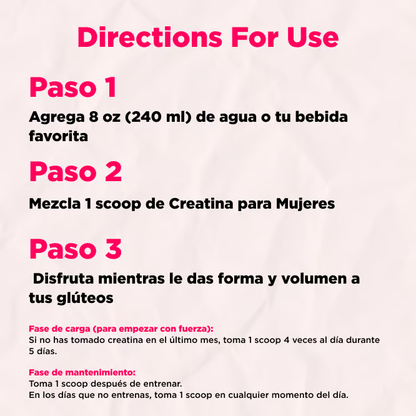 Monohidrato de creatina para mujeres