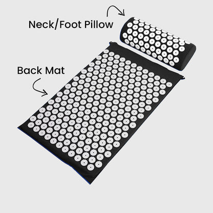 Neck & Back Acupressure Mat + Pillow Set