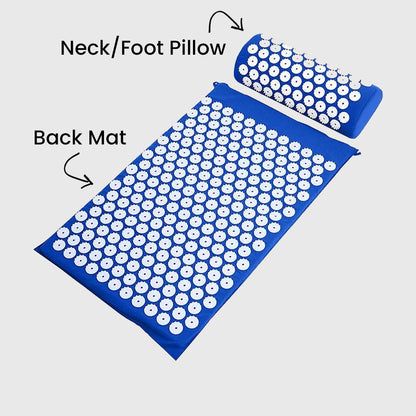 Neck & Back Acupressure Mat + Pillow Set
