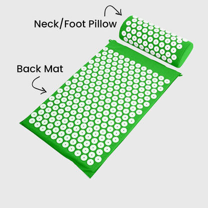 Neck & Back Acupressure Mat + Pillow Set